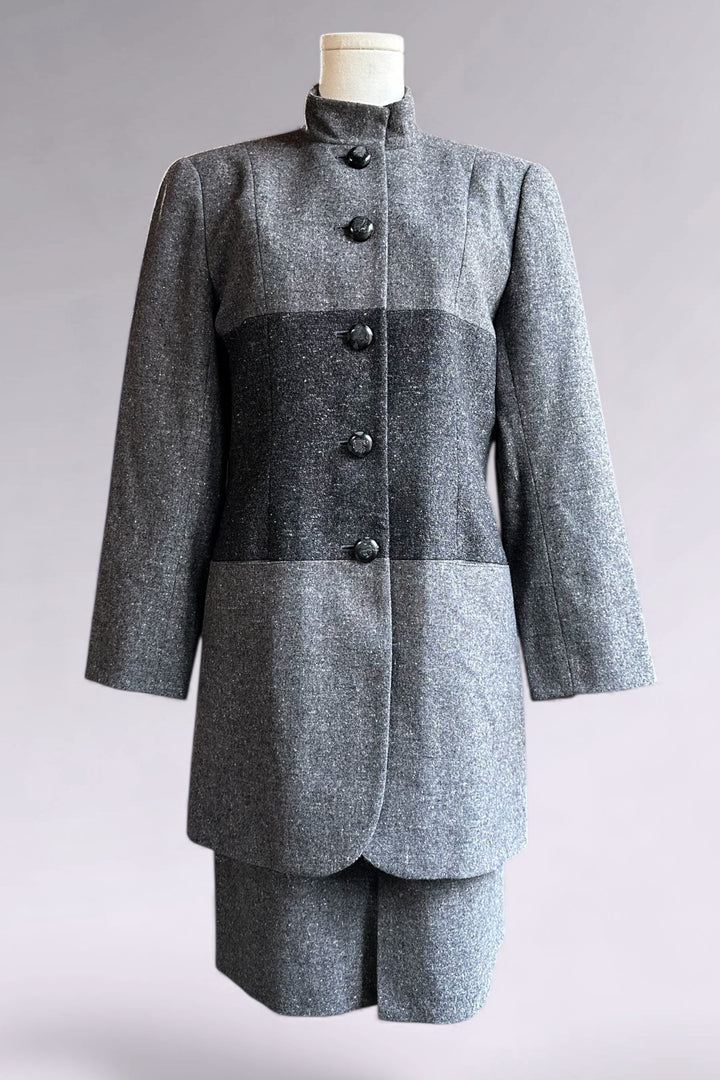 Balenciaga La Mode Wool Jacket and Skirt Set | French Designer Vintage