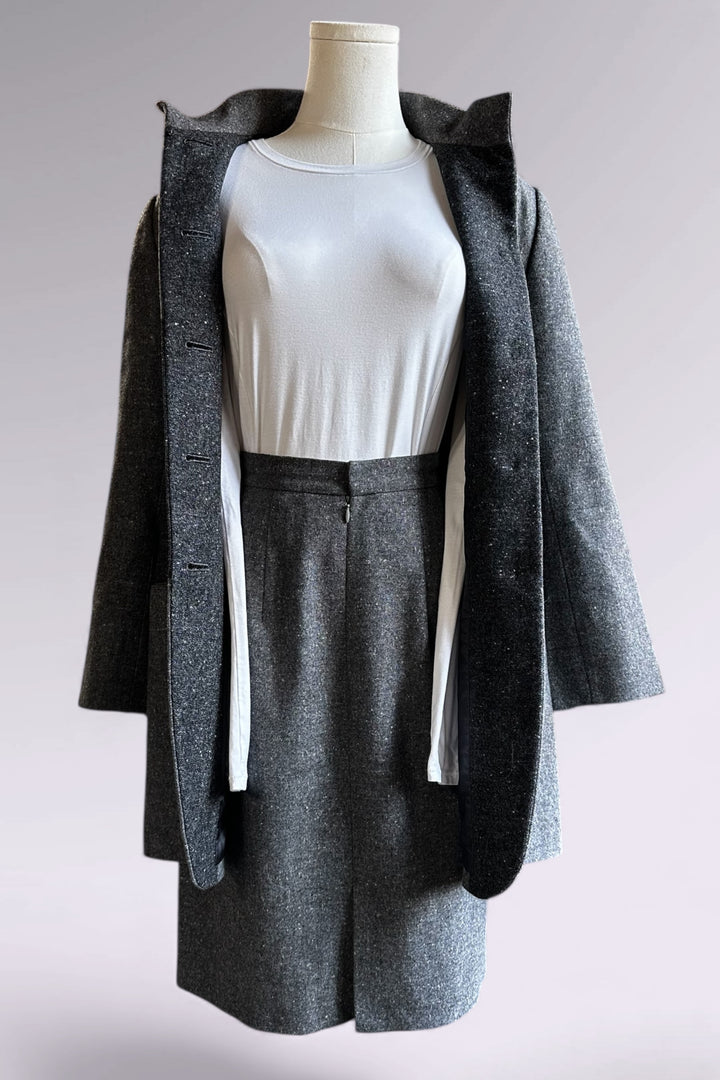 Balenciaga La Mode Wool Jacket and Skirt Set | French Designer Vintage