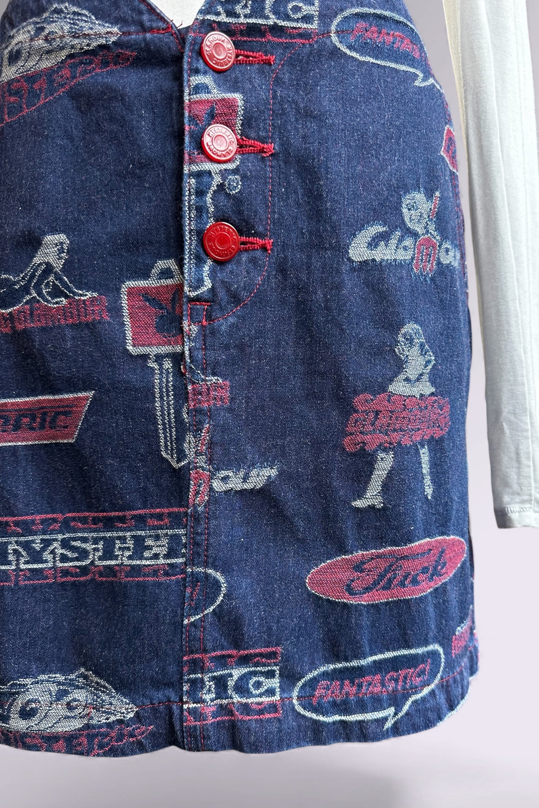 90s Hysteric Glamour Logo Denim Mini Skirt | Japanese Vintage