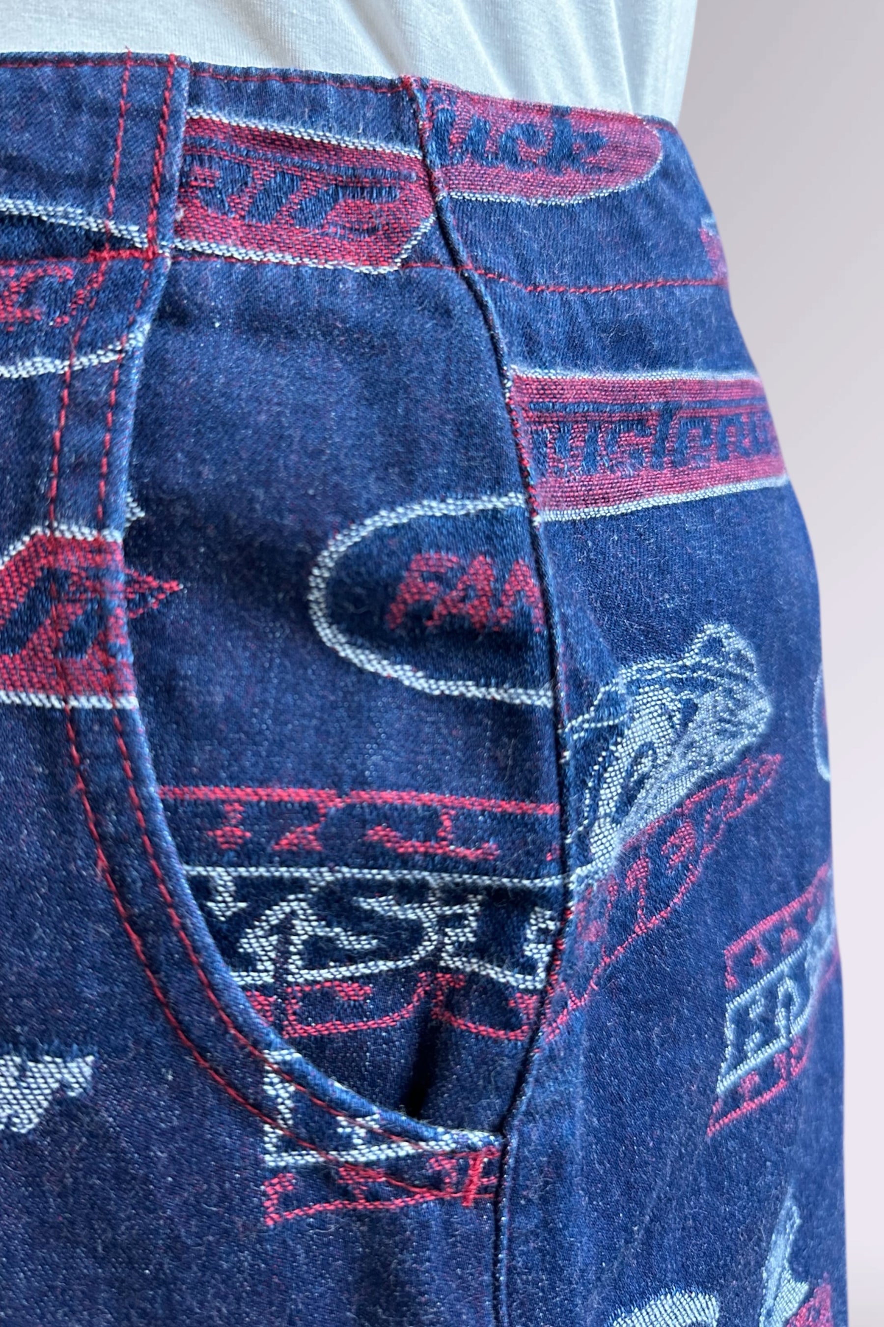 90s Hysteric Glamour Logo Denim Mini Skirt | Japanese Vintage