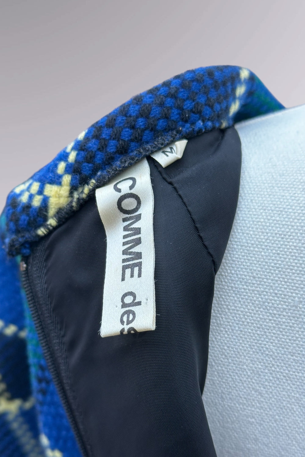 Comme des Garçons Wool Tartan FW 91 Archive Runway Dress | Japanese Vintage