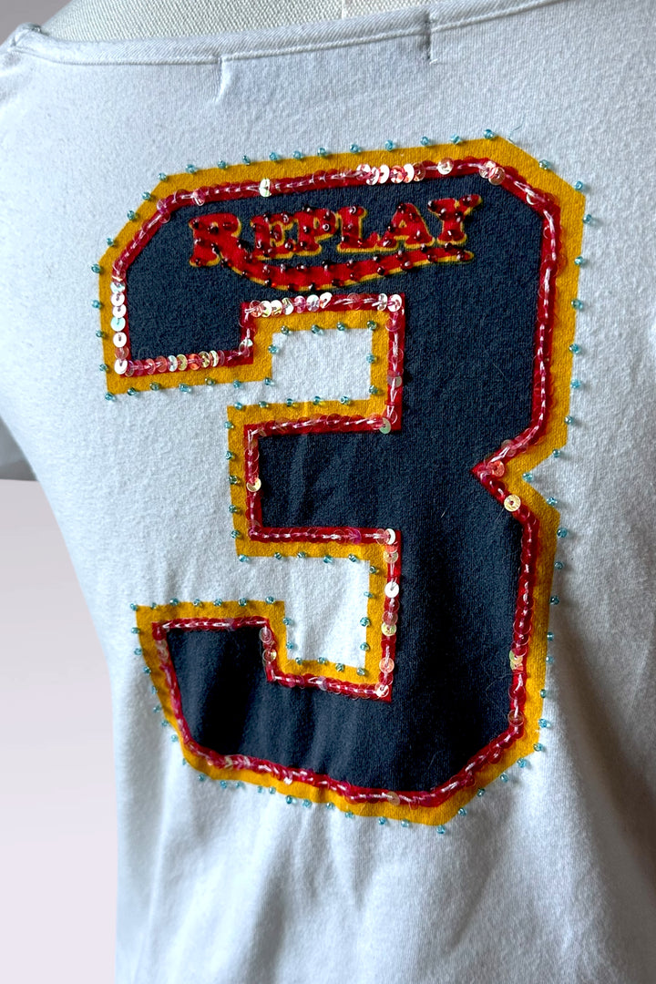 Embellished Number Tee | European Vintage