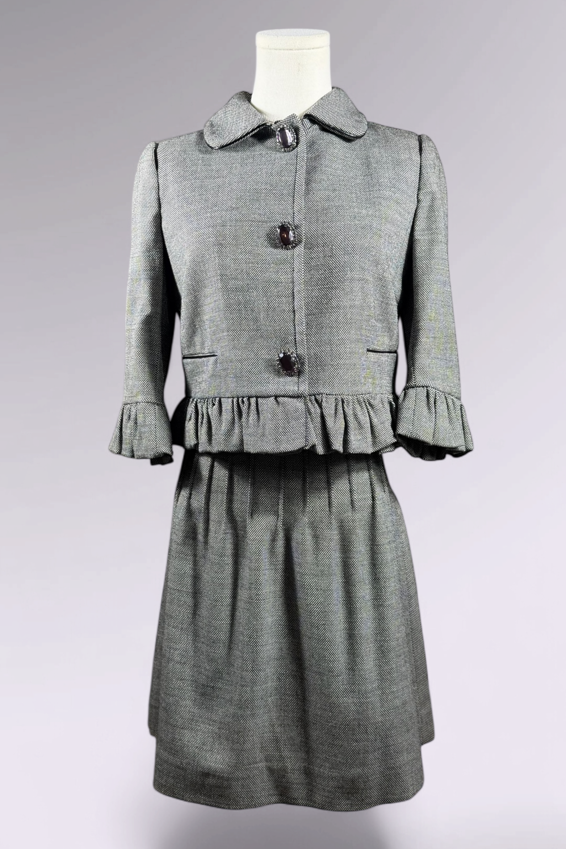 Blumarine Virgin Wool Jacket & Skirt Set | Italian Vintage