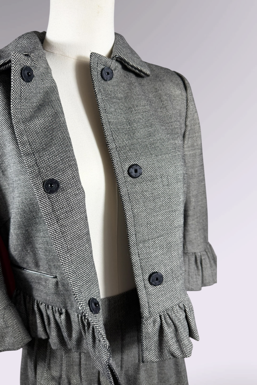 Blumarine Virgin Wool Jacket & Skirt Set | Italian Vintage