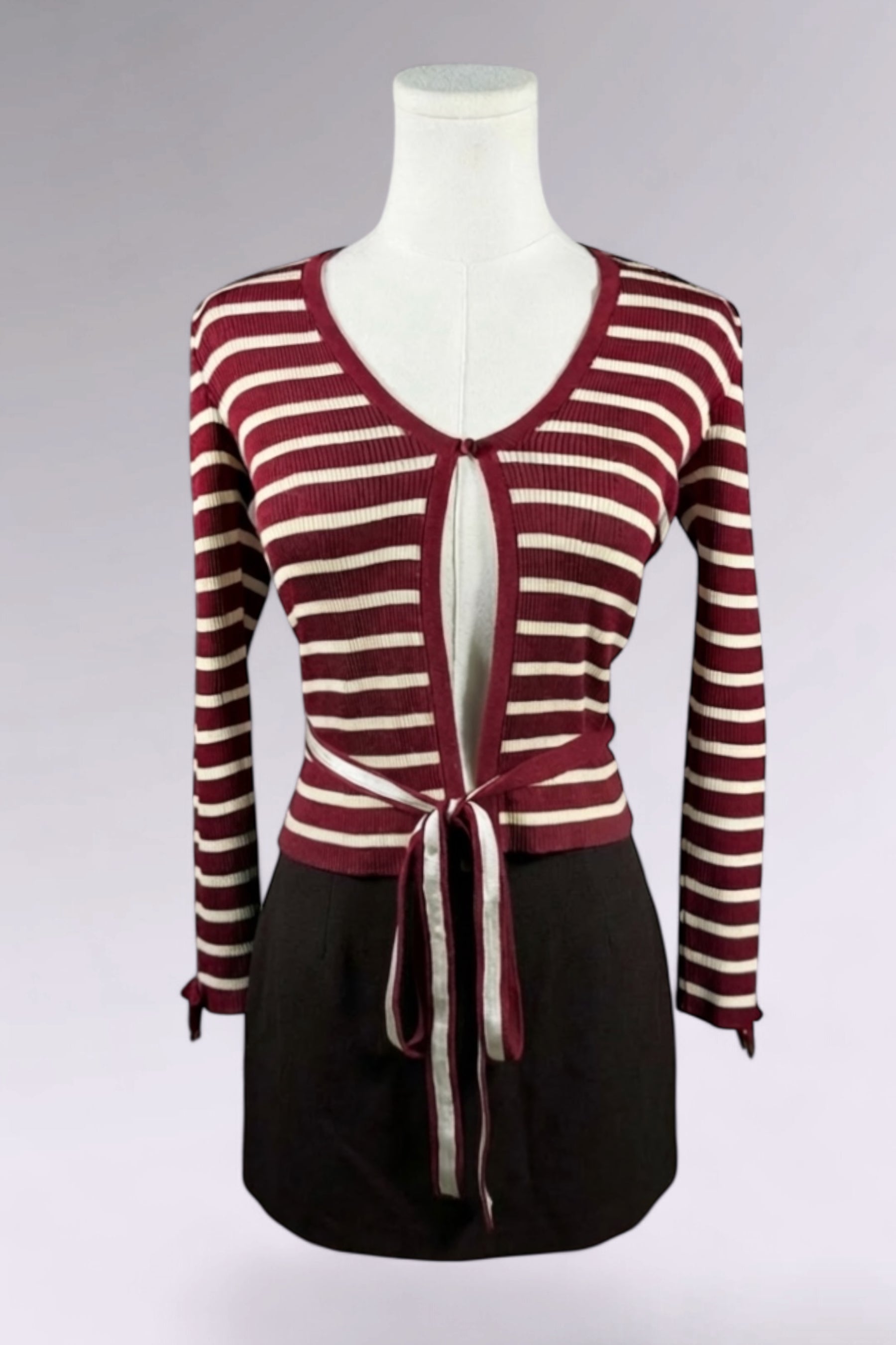 Blumarine Striped Silk Knit Top | Italian Vintage