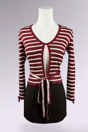 Blumarine Striped Silk Knit Top | Italian Vintage