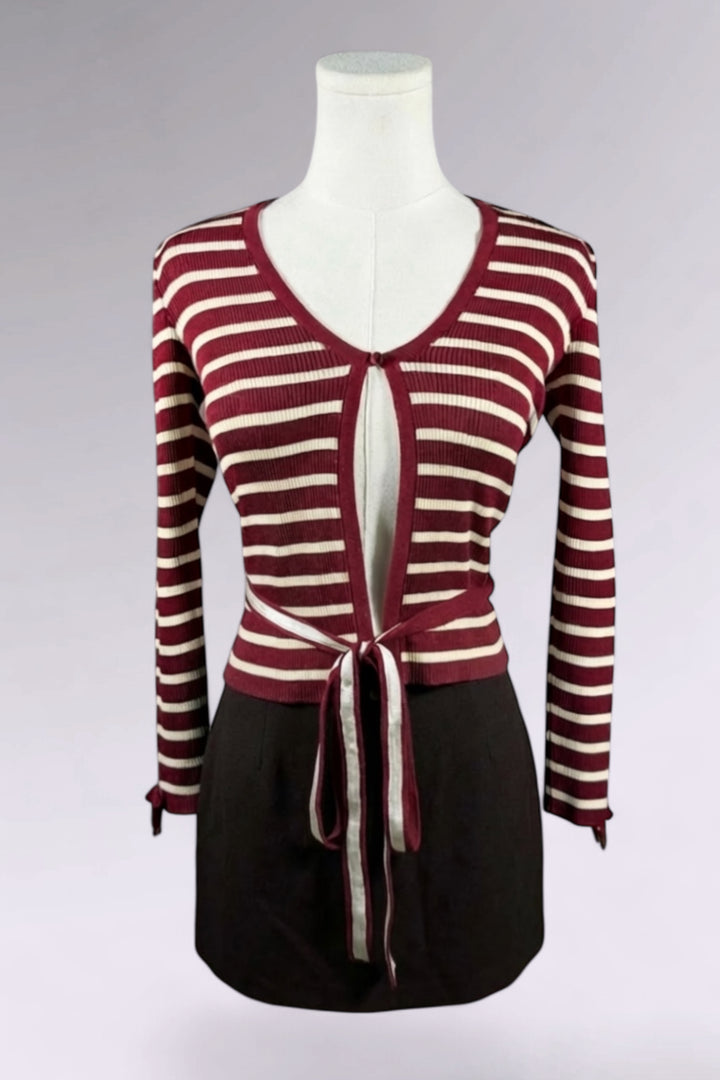 Blumarine Striped Silk Knit Top | Italian Vintage