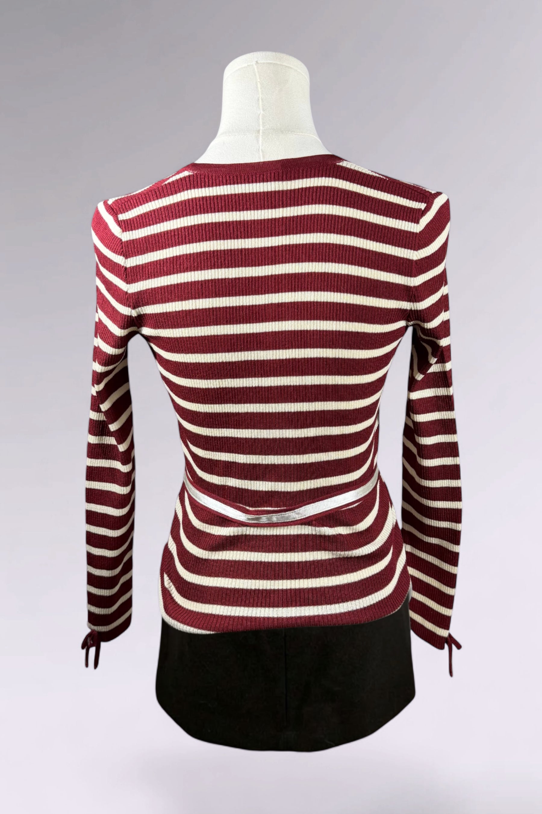 Blumarine Striped Silk Knit Top | Italian Vintage