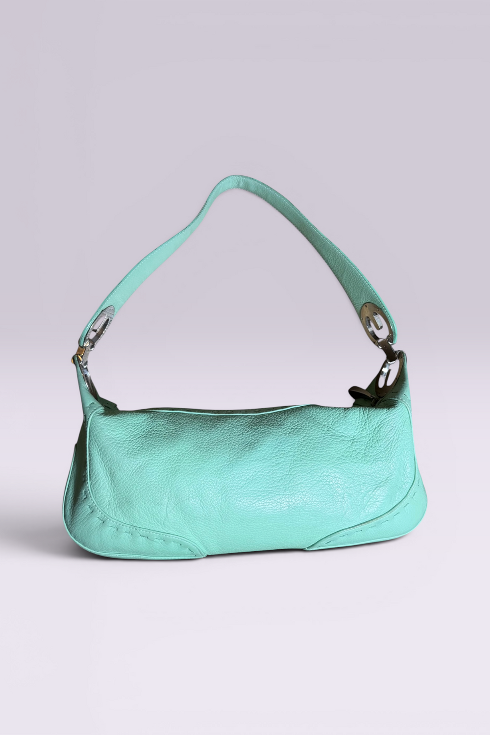 Escada Mint Green Leather Shoulder Bag | Italian Secondhand