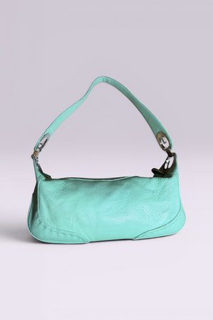 Escada Mint Green Leather Shoulder Bag | Italian Secondhand