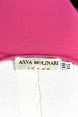 Anna Molinari Jeans Pink Floral Embroidered Top | Italian Vintage
