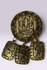 Louis Feraud Abstract Face Statement Brooch | French Vintage