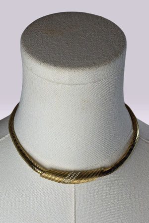 Christian Dior Twisted Choker Necklace | French Vintage