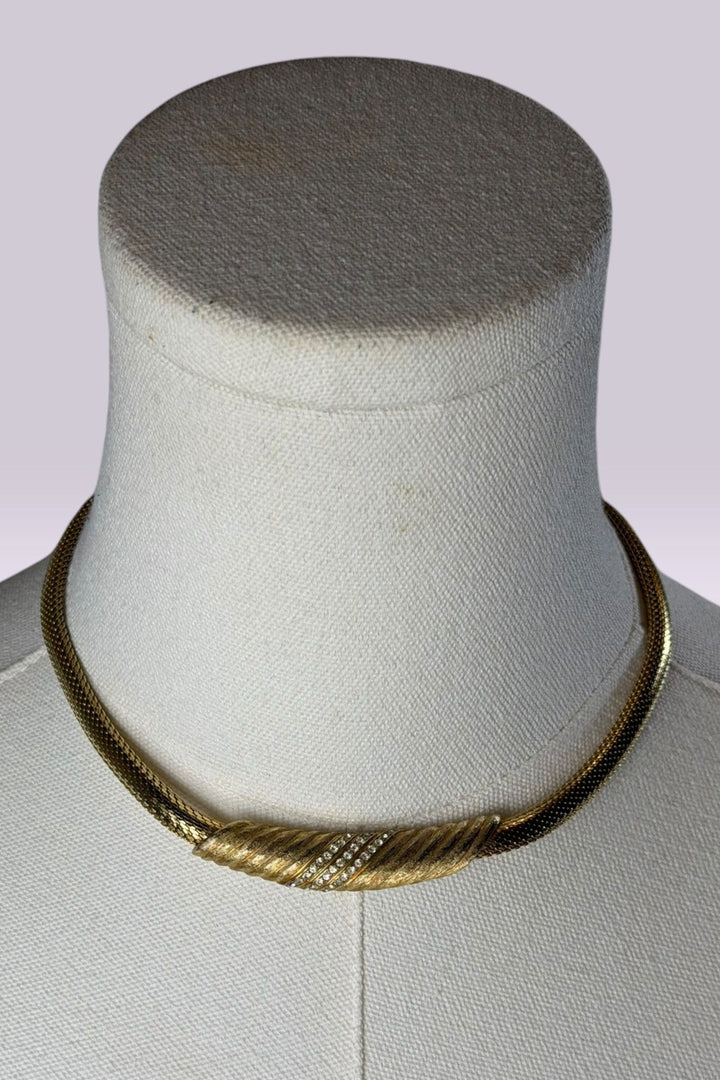 Christian Dior Twisted Choker Necklace | French Vintage