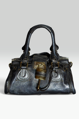 CHLOÉ PADDINGTON METALLIC LEATHER HANDBAG