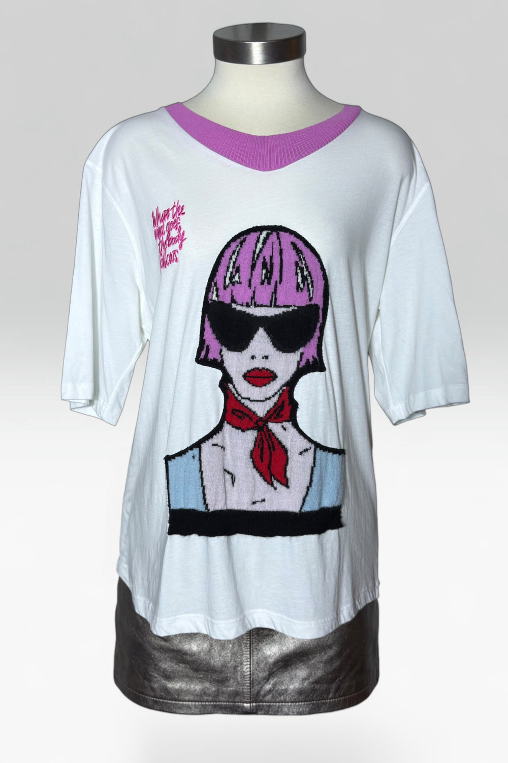 Ermanno Scervino pink girl Graphic knit top