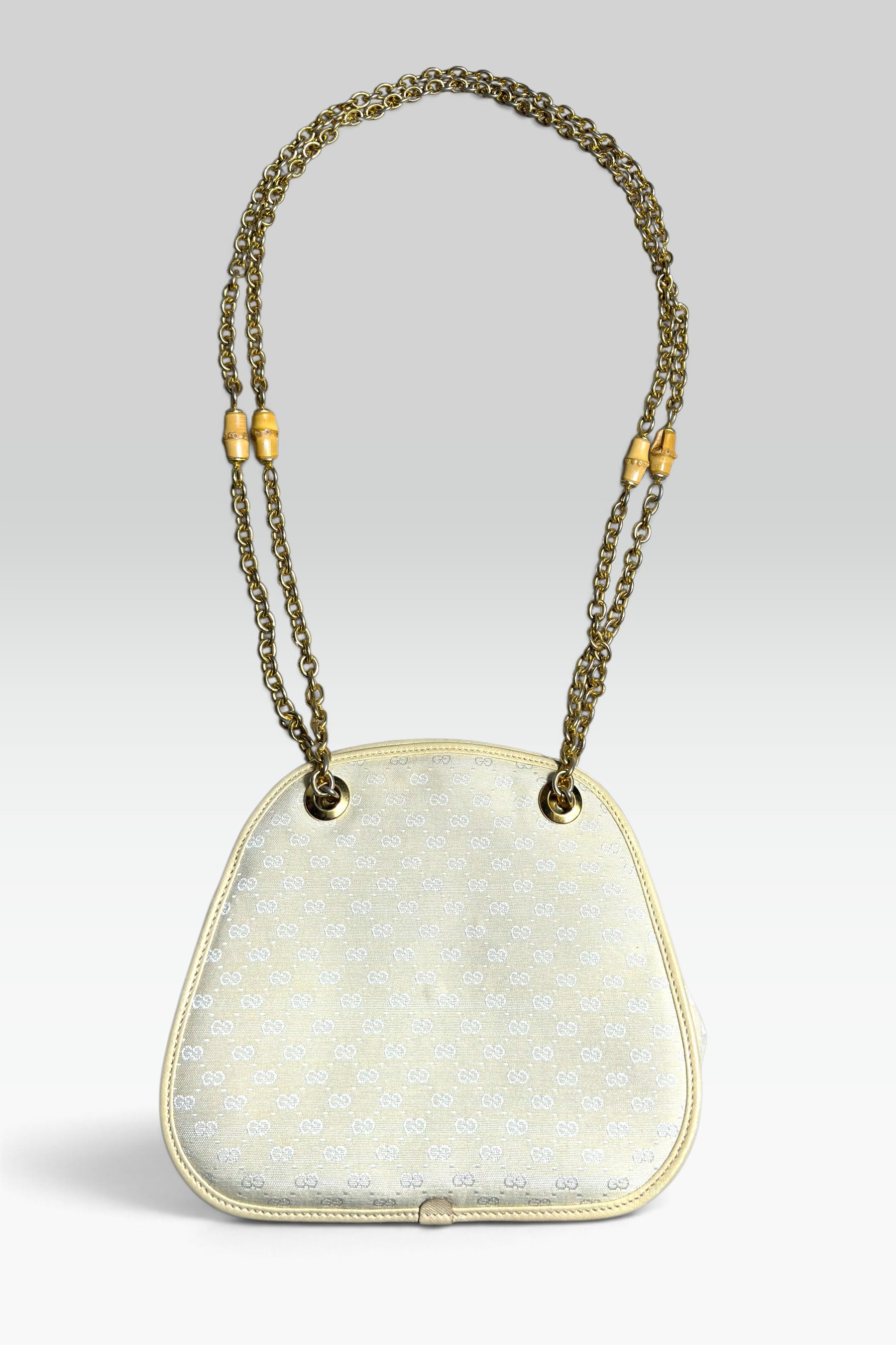 Gucci 1970s GG micro monogram bamboo chain bag
