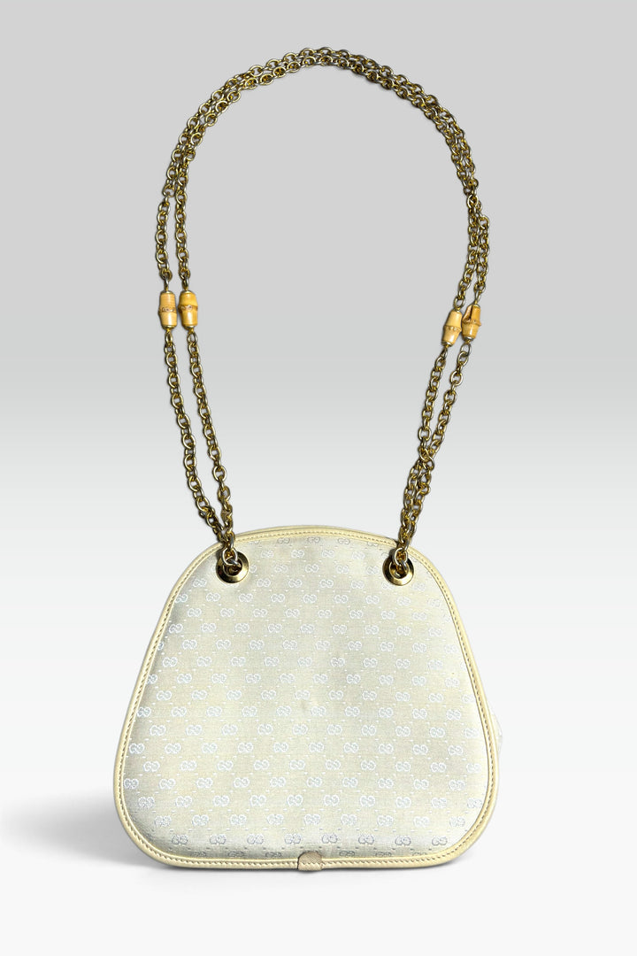 Gucci 1970s GG micro monogram bamboo chain bag