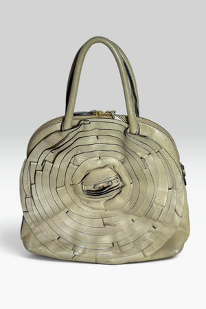 VALENTINO GARAVANI LEATHER ROSETTE HANDBAG