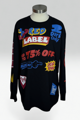 VIVIENNE WESTWOOD RED LABEL BLACK OVERSIZED TEE