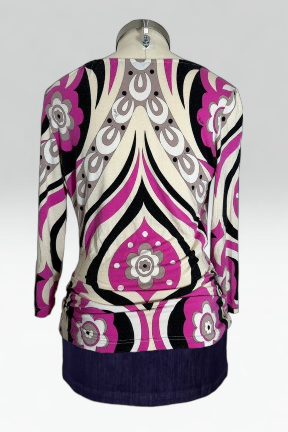 Emilio Pucci Pink Geometric Wrap Top