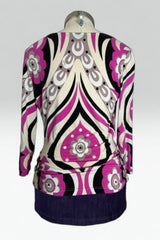 Emilio Pucci Pink Geometric Wrap Top