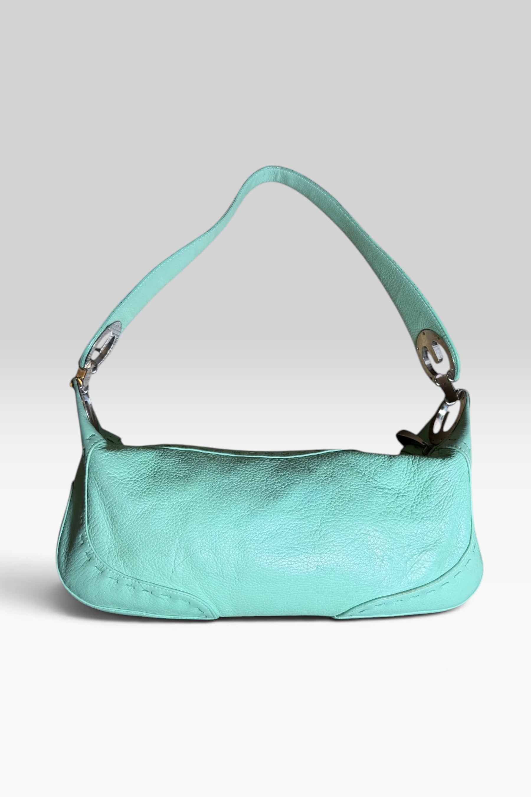 Escada Mint Green Leather Shoulder Bag | Italian Secondhand