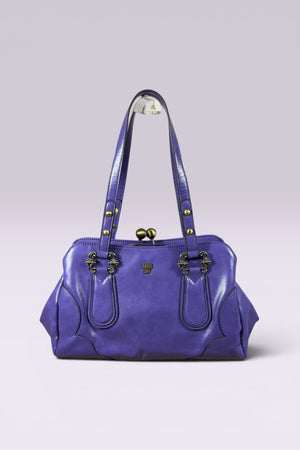 Anna Sui Purple Leather Frame Bag | American Secondhand