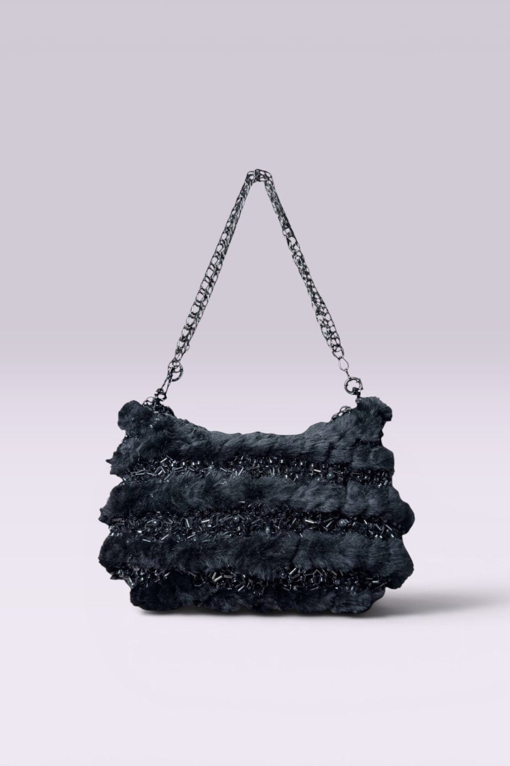 Anteprima Black Fur and Wire Shoulder Bag | Japanese Secondhand