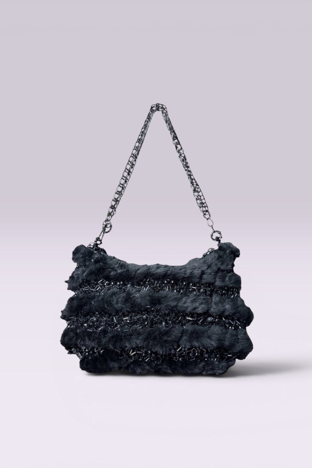 Anteprima Black Fur and Wire Shoulder Bag | Japanese Secondhand
