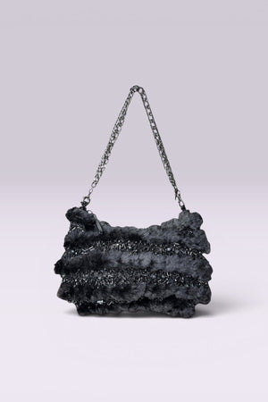 Anteprima Black Fur and Wire Shoulder Bag | Japanese Secondhand
