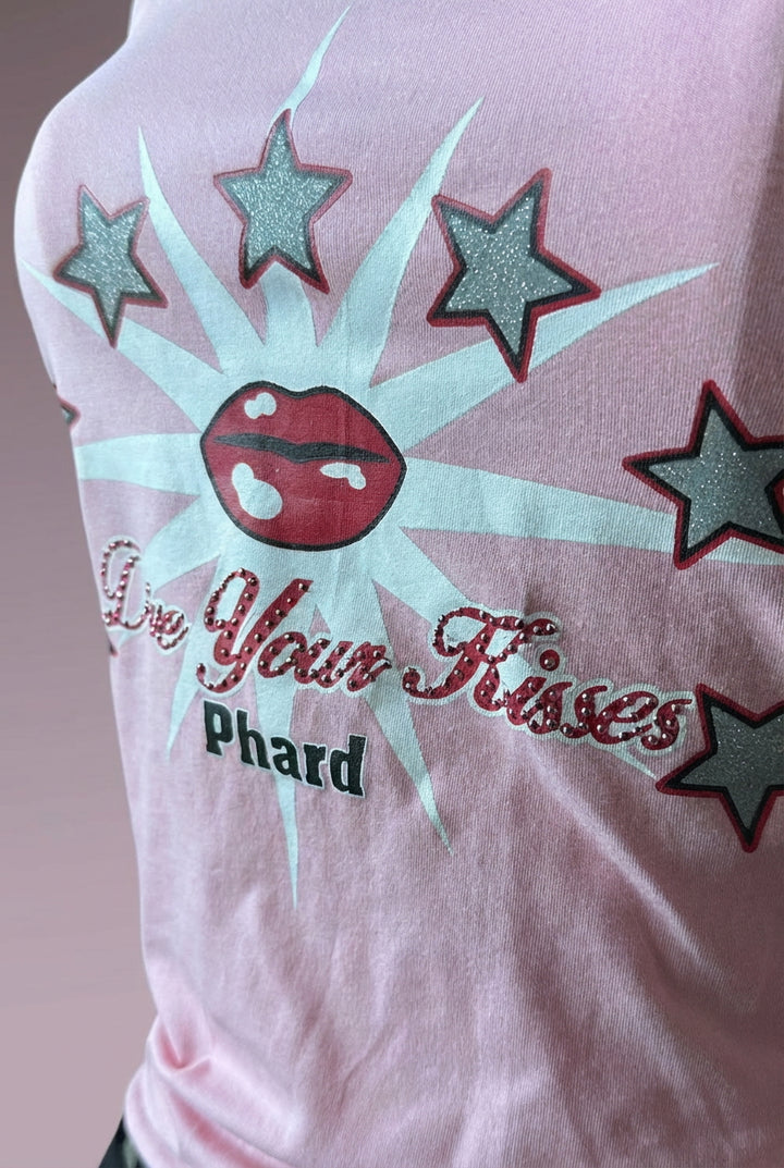 Phard One-Shoulder Pink Graphic Tank | Italian Vintage