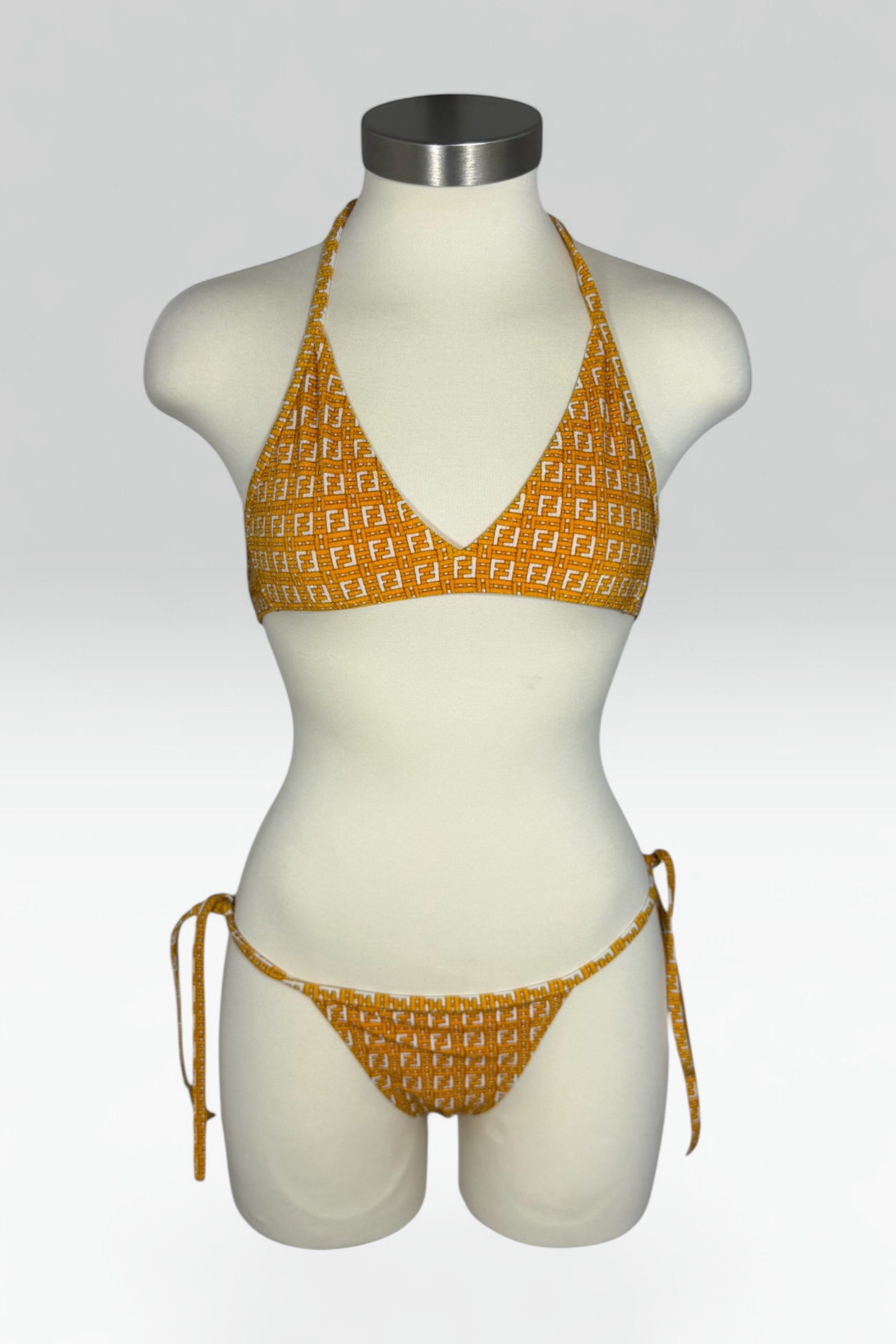 Fendi FF Logo Halter String Bikini Set | Italian Secondhand
