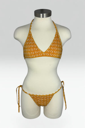 Fendi FF Logo Halter String Bikini Set | Italian Secondhand