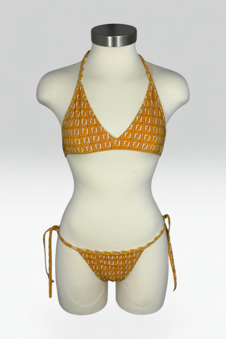 Fendi FF Logo Halter String Bikini Set | Italian Secondhand