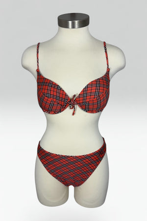 Burberry Blue Label Nova Check 3-Piece Bikini Set with Cover-Up Skirt | British Secondhand