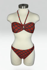 Burberry Blue Label Nova Check Multiway Bandeau 3-Piece Bikini Set with Cover-Up Skirt | British Secondhand