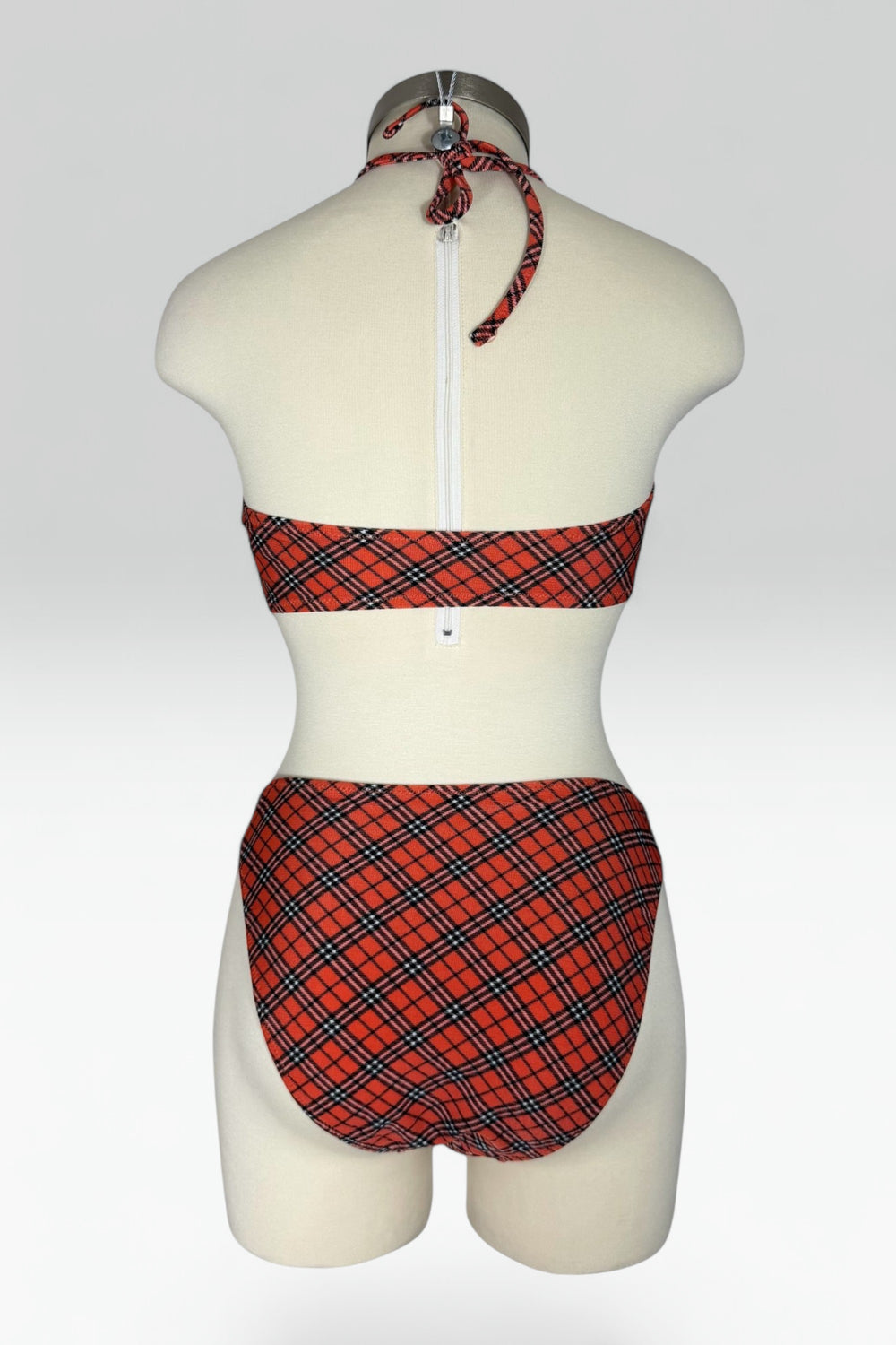 Burberry Blue Label Nova Check Multiway Bandeau 3-Piece Bikini Set with Cover-Up Skirt | British Secondhand