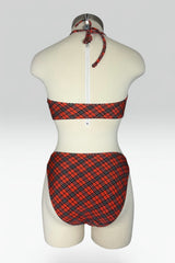 Burberry Blue Label Nova Check Multiway Bandeau 3-Piece Bikini Set with Cover-Up Skirt | British Secondhand