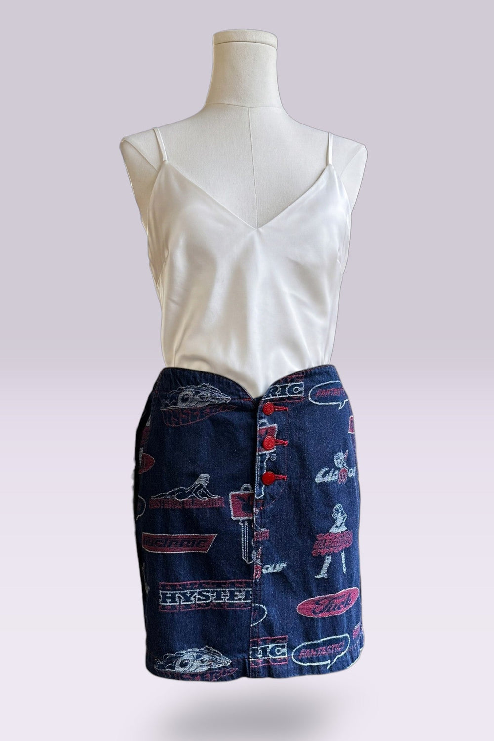 Hysteric Glamour 90s Logo Denim Mini Skirt | Japanese Vintage