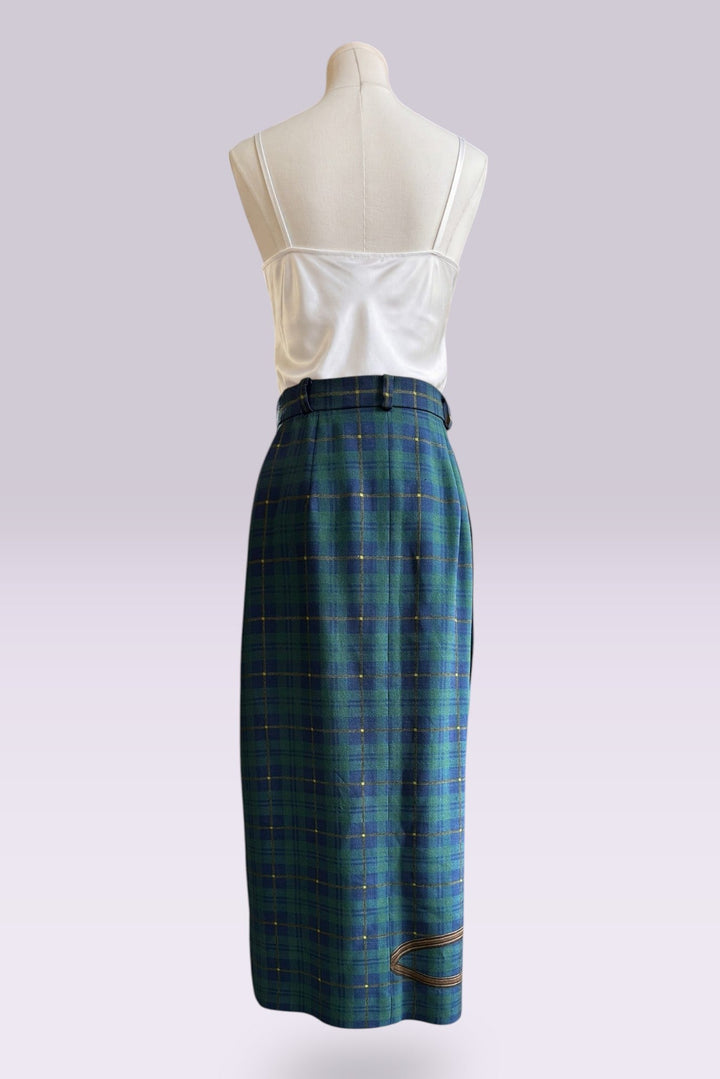 Ralph Lauren Tartan Equestrian Wrap Skirt | American Vintage