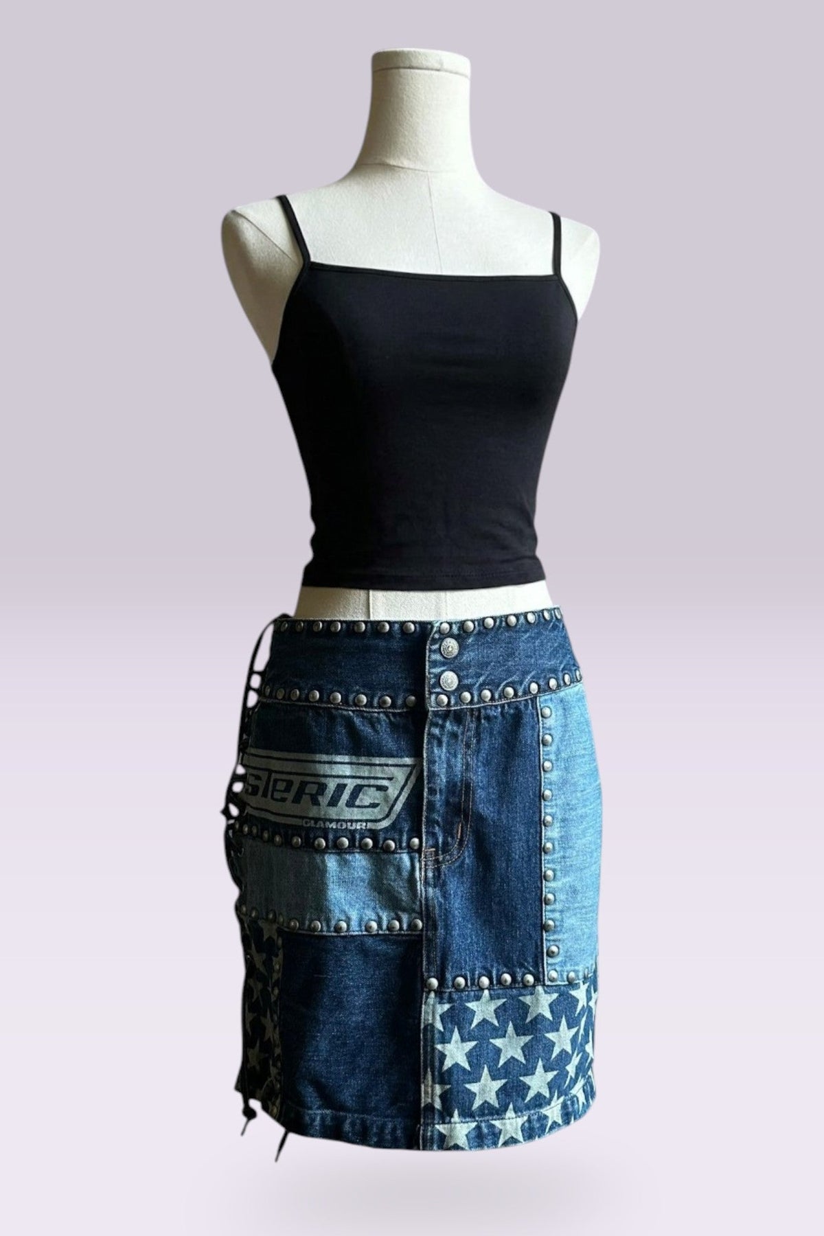 Hysteric Glamour Patchwork Denim Mini Skirt | Japanese Vintage